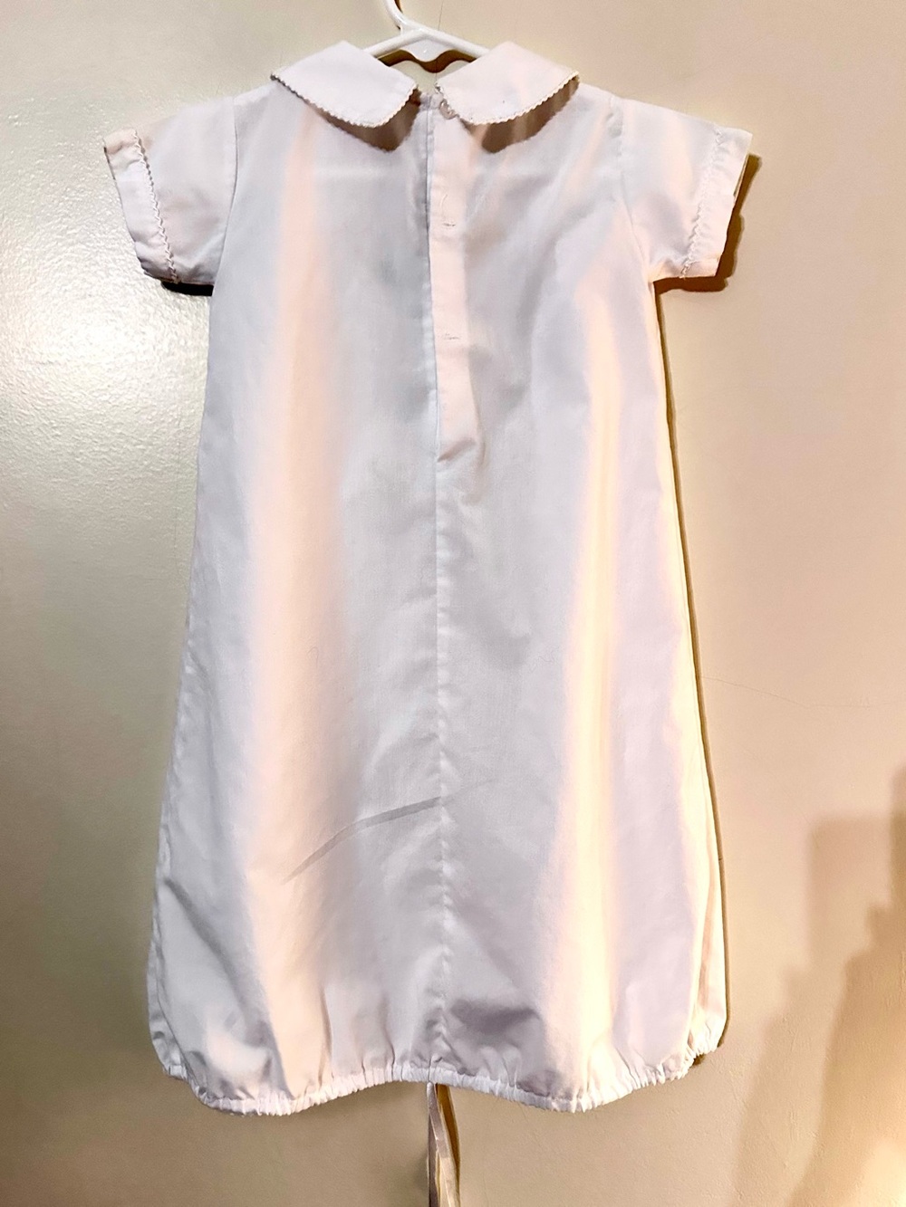 audrey Cream Baby Dress with Scalloped Collar - Picture 2 of 3